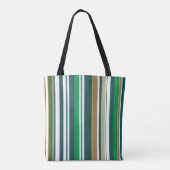 Striped Grocery Shopping Canvas tas (Achterkant)