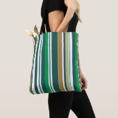Striped Grocery Shopping Canvas tas (Dichtbij)