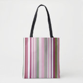 Striped Grocery Shopping Canvas tas (Voorkant)