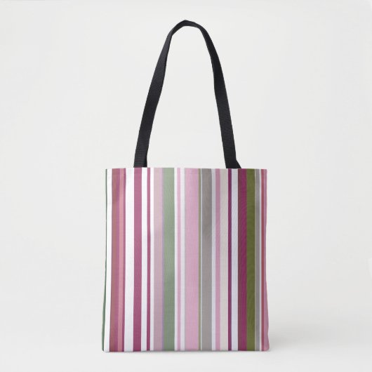 Striped Grocery Shopping Canvas tas (Voorkant)