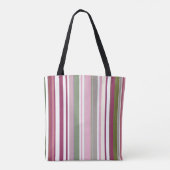 Striped Grocery Shopping Canvas tas (Achterkant)