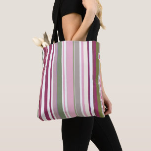 Striped Grocery Shopping Canvas tas