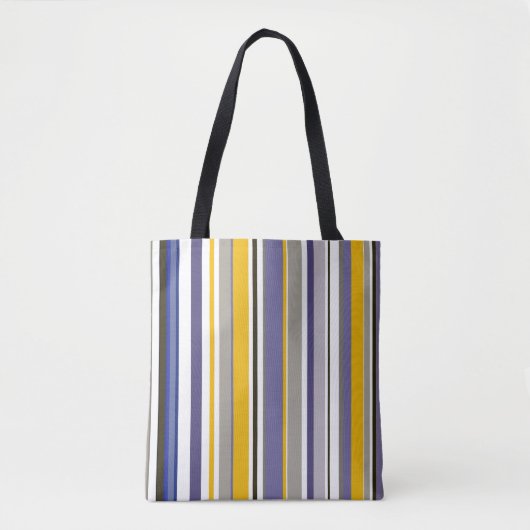 Striped Grocery Shopping Canvas tas (Voorkant)