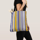 Striped Grocery Shopping Canvas tas (Dichtbij)