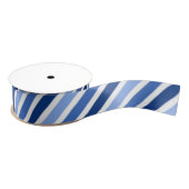 Striped Grosgrain lint:Blauwe en witte strepen Grosgrain Lint (Spoel)
