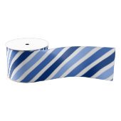 Striped Grosgrain lint:Blauwe en witte strepen Grosgrain Lint (Spoel)