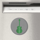 Striped Guitar Magnet, Green Magneet (Insitu (Vaatwasser))