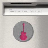 Striped Guitar Magnet, Hot Pink Magneet (Insitu (Vaatwasser))