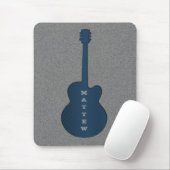 Striped Guitar Mousepad, Blue Muismat (Met muis)