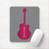 Striped Guitar Mousepad, Hot Pink Muismat (Met muis)