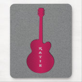 Striped Guitar Mousepad, Hot Pink Muismat (Voorkant)