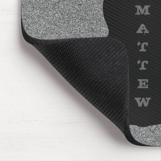 Striped Guitar Mousepad, Jet Black Muismat (Hoek)