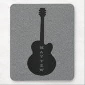 Striped Guitar Mousepad, Jet Black Muismat (Voorkant)