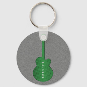 Striped Guitar Sleutelhanger, Green Sleutelhanger