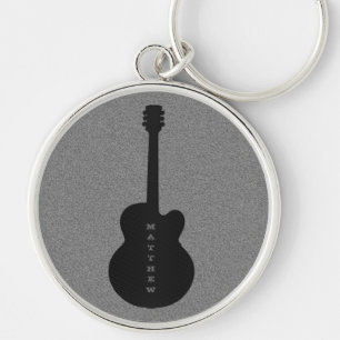 Striped Guitar Sleutelhanger, zwart Sleutelhanger