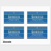 Striped Hanukkah Candles Rechthoekige Sticker (Vel)