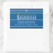 Striped Hanukkah Candles Rechthoekige Sticker (Tas)