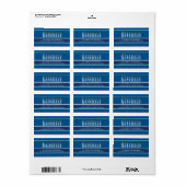 Striped Hanukkah Candles Return Address Etiket (Full Sheet)