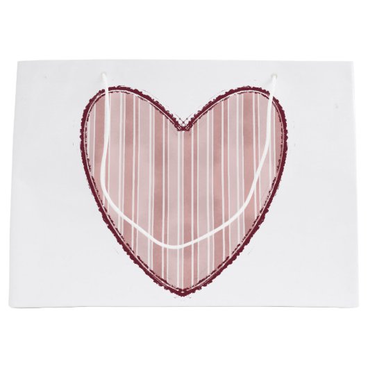 Striped Heart Groot Cadeauzakje (Voorkant)