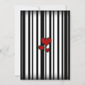 Striped Heart Invitations Kaart (Achterkant)