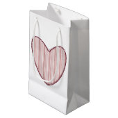 Striped Heart Klein Cadeauzakje (Voorkant Gekanteld)