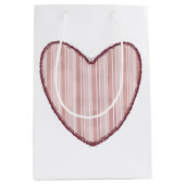 Striped Heart Medium Cadeauzakje (Voorkant)