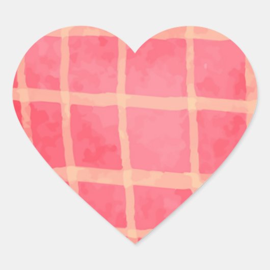 Striped Heart Sticker (Voorkant)