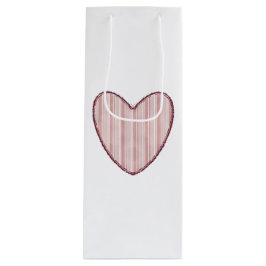 Striped Heart Wijn Cadeautas