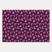 Striped Hearts Blue Inpakpapier Vel (Voorkant 2)