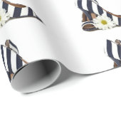 Striped Heels and Daisies Cadeaupapier (Rol Hoek)