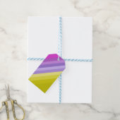 Striped, helder cadeaulabel (Met Touw)