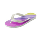 Striped, helder, regenboog kinder teenslippers (Schuin)