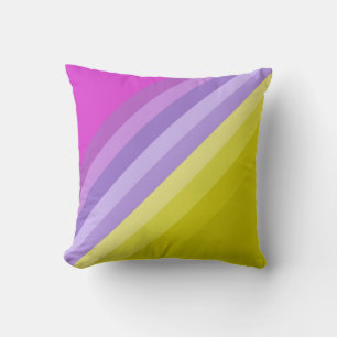Striped, helder, regenboog kussen
