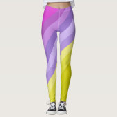 Striped, helder, regenboog leggings (Voorkant)