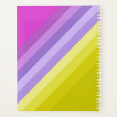 Striped, helder, regenboog planner (Achterkant)