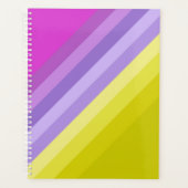 Striped, helder, regenboog planner (Voorkant)