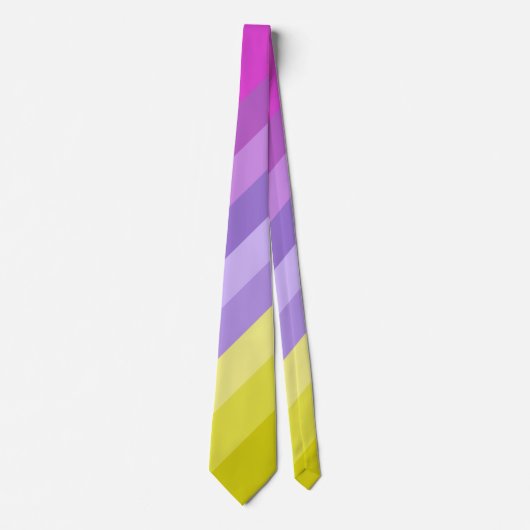 Striped, helder, regenboog stropdas (Voorkant)