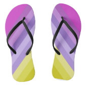 Striped, helder, regenboog teenslippers (Voetbed)