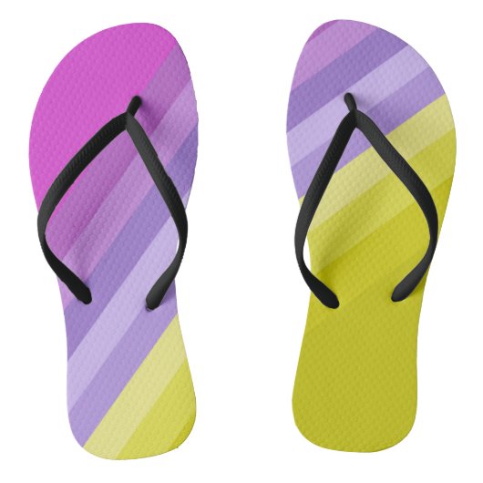 Striped, helder, regenboog teenslippers (Voetbed)