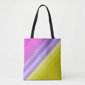 Striped, helder, regenboog tote bag (Voorkant)