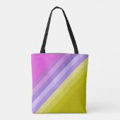 Striped, helder, regenboog tote bag (Achterkant)