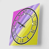 Striped, helder vierkante klok (Hoek)