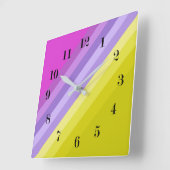 Striped, helder vierkante klok (Hoek)