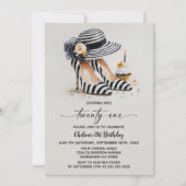 Striped High Heel Shoes 21st Birthday Kaart (Voorkant)