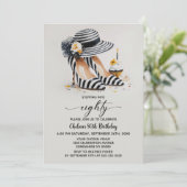 Striped High Heel Shoes 80th Birthday Kaart (Staand voorkant)