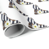 Striped High Heels met Daisy Cadeaupapier (Rol Hoek)