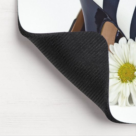 Striped High Heels met Daisy Muismat (Hoek)