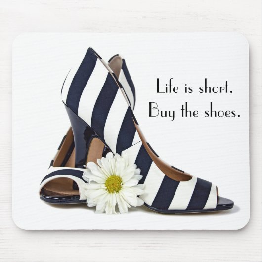 Striped High Heels met Daisy Muismat (Voorkant)