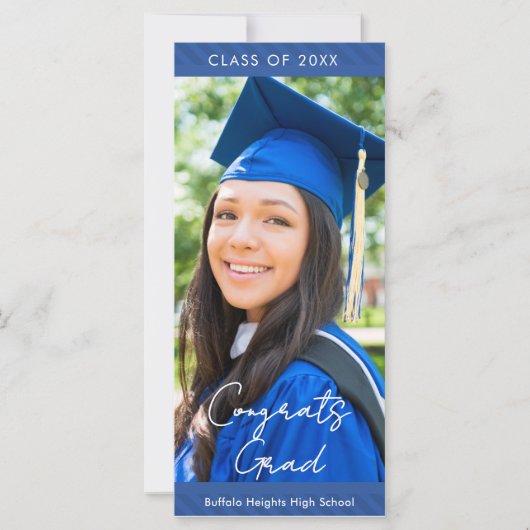 Striped High School Graduation Party Invitation (Voorkant)