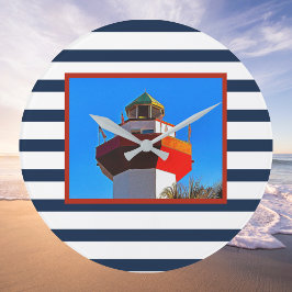 Striped Hilton Head Island Harbor Town Lighthouse Grote Klok